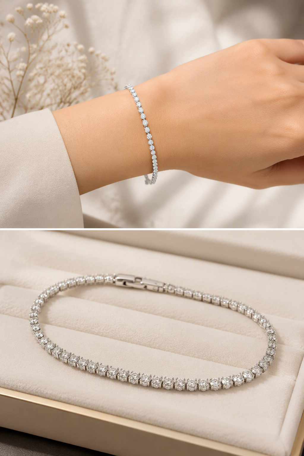 Pulsera Tenis de Platino y Diamantes | Joyería de Lujo